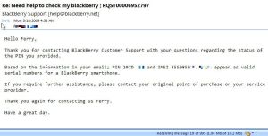Blackberry Tips – Mengecheck PIN+IMEI+type blackberry anda, Cloning atau bukan? Email002